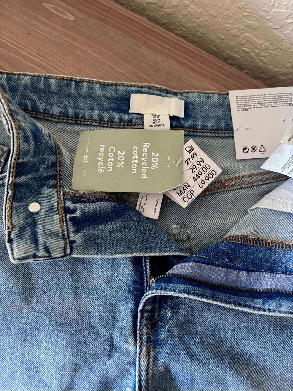 H&M Light Blue Denim Cutoff Shorts
